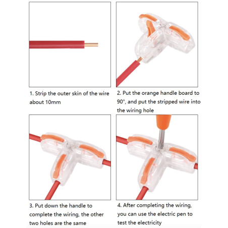 Conector T 0.08mm2 a 4mm2